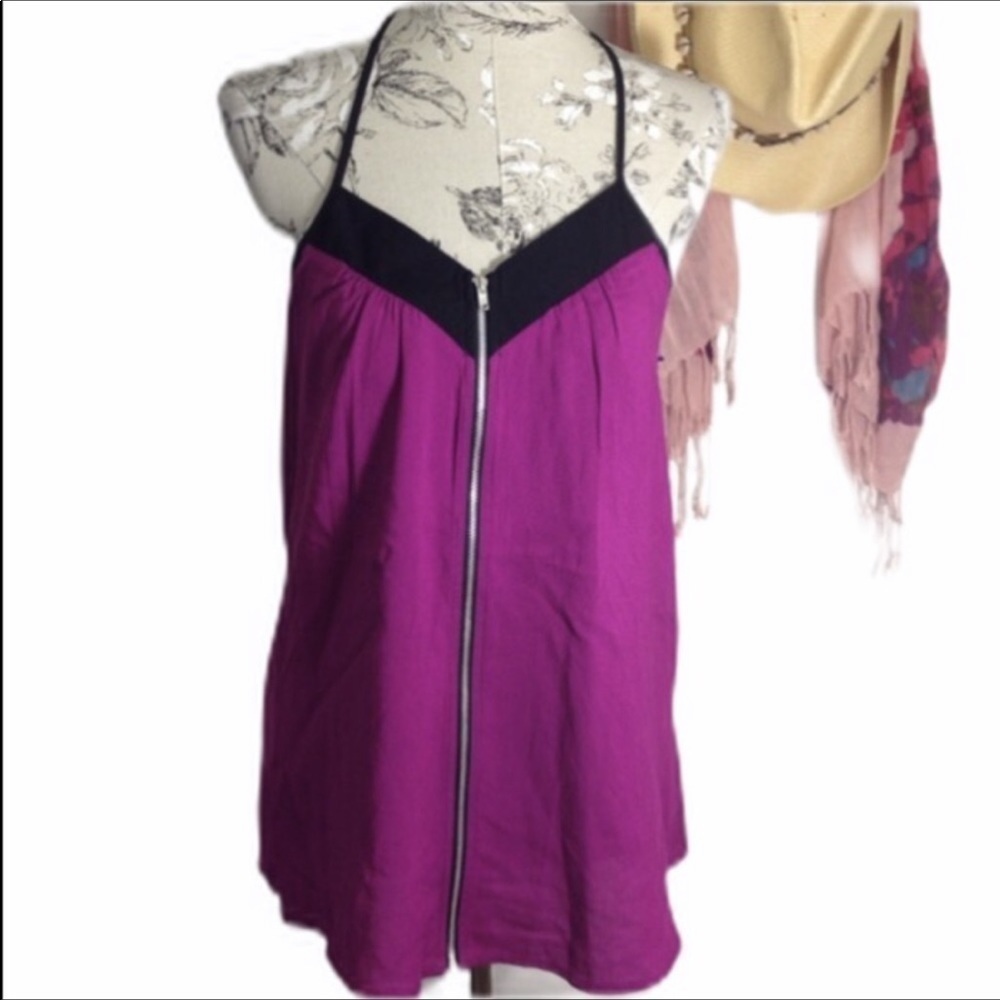 𝅺l8ter Purple Black Top M